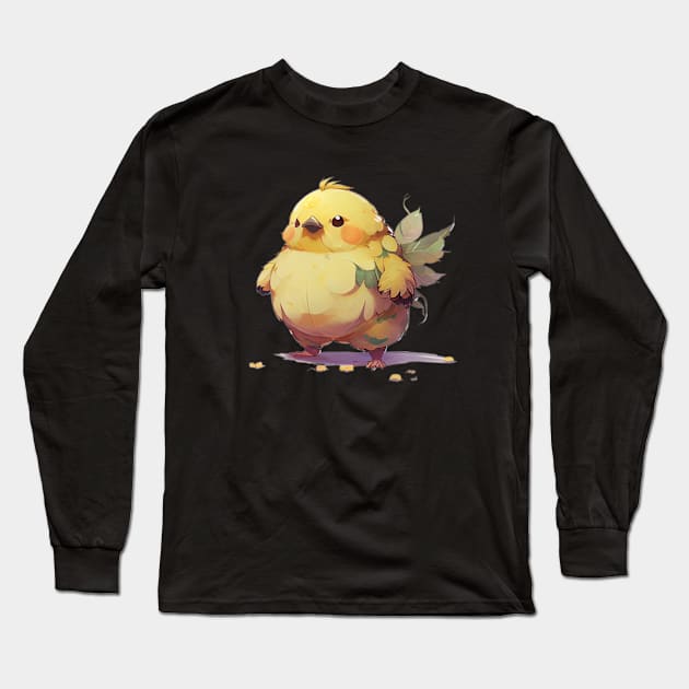 Fat Chocobo Long Sleeve T-Shirt by TechnoBubble